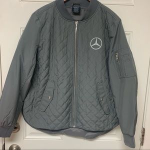 Charles River Women’s Quilted Boston Flight Jacket With Mercedes Logo NWOT